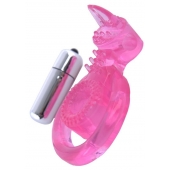 Розовая вибронасадка со стимулятор клитора   Язычок - Toyfa Basic - в Находке купить с доставкой