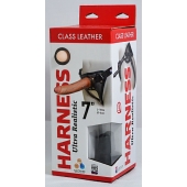 Насадка-фаллоимитатор на кожаных трусиках Harness Ultra Realistic 7  - 18 см. - LOVETOY (А-Полимер) - купить с доставкой в Находке