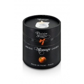 Массажная свеча с ароматом персика Bougie Massage Gourmande Pêche - 80 мл. - Plaisir Secret - купить с доставкой в Находке