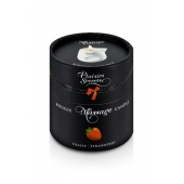 Массажная свеча с ароматом клубники Bougie de Massage Gourmande Fraise - 80 мл. - Plaisir Secret - купить с доставкой в Находке