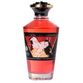 Массажное интимное масло с ароматом клубничного вина - 100 мл. - Shunga - купить с доставкой в Находке