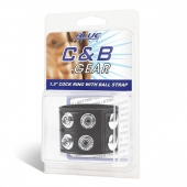 Ремень на член и мошонку 1.5  Cock Ring With Ball Strap - BlueLine - купить с доставкой в Находке