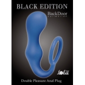 Синее эрекционное кольцо с анальной пробкой Double Pleasure Anal Plug - Lola Games - в Находке купить с доставкой