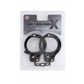 Чёрные наручники из листового металла BONDX METAL CUFFS BLACK - Dream Toys - купить с доставкой в Находке
