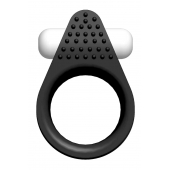 Чёрное эрекционное кольцо LIT-UP SILICONE STIMU RING 1 BLACK - Dream Toys - в Находке купить с доставкой