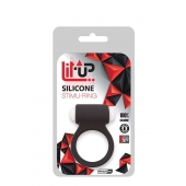 Чёрное эрекционное виброкольцо LIT-UP SILICONE STIMU RING 3 BLACK - Dream Toys - в Находке купить с доставкой
