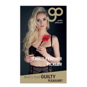 Пластиковая метелочка с красными пёрышками Small Feather Tickler - 32 см. - Blush Novelties - купить с доставкой в Находке