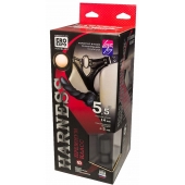 Пояс харнесс премиум класса WOMAN SIMPLEX(S) с 3 черными насадками - LOVETOY (А-Полимер) - купить с доставкой в Находке