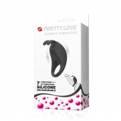 Чёрное эрекционное кольцо с вибрацией Rabbit Vibrator - Baile - в Находке купить с доставкой