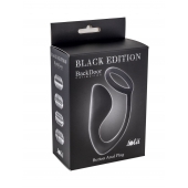 Чёрное эрекционное кольцо с анальной пробкой Button Anal Plug - Lola Games - в Находке купить с доставкой