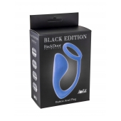 Синее эрекционное кольцо с анальной пробкой Button Anal Plug - Lola Games - в Находке купить с доставкой