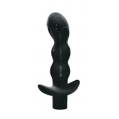 Чёрный анальный вибромассажёр Naughty - 14,5 см. - Lola Games
