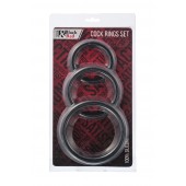 Набор из 3 чёрных эрекционных колец - ToyFa - в Находке купить с доставкой