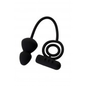 Чёрное эрекционное кольцо с вибростимулятором и анальным хвостом - Erotist Adult Toys - в Находке купить с доставкой