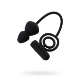 Чёрное эрекционное кольцо с вибростимулятором и анальным хвостом - Erotist Adult Toys - в Находке купить с доставкой