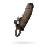 Чёрная насадка на пенис Toyfa XLover с вибрацией - ToyFa - в Находке купить с доставкой