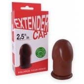 Коричневый латексный удлинитель пениса 2.5 in - Sitabella - в Находке купить с доставкой