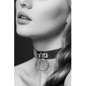 Узенький ошейник из полиуретана с кольцом - Bijoux Pour Toi - купить с доставкой в Находке