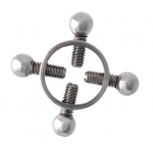 Серебристые зажимы для сосков на винтах - ToyFa - купить с доставкой в Находке