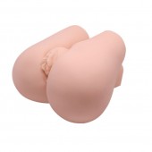 Реалистичный мастурбатор с вибрацией и двумя тоннелями - вагиной и анусом - Baile - в Находке купить с доставкой