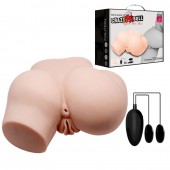 Телесный полуторс с двумя любовными тоннелями и вибрацией - Baile - в Находке купить с доставкой