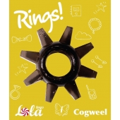 Чёрное эрекционное кольцо Rings Cogweel - Lola Games - в Находке купить с доставкой