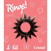 Чёрное эрекционное кольцо Rings Cristal - Lola Games - в Находке купить с доставкой