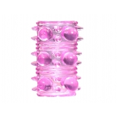 Розовая насадка на пенис Rings Armour - Lola Games - в Находке купить с доставкой