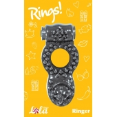 Чёрное эрекционное кольцо Rings Ringer - Lola Games - в Находке купить с доставкой