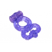 Фиолетовое эрекционное кольцо Rings Treadle с подхватом - Lola Games - в Находке купить с доставкой