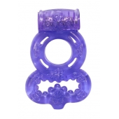 Фиолетовое эрекционное кольцо Rings Treadle с подхватом - Lola Games - в Находке купить с доставкой