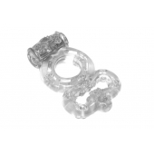 Прозрачное эрекционное кольцо Rings Treadle с подхватом - Lola Games - в Находке купить с доставкой
