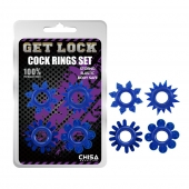 Набор из 4 синих колец Get Lock - Chisa - в Находке купить с доставкой