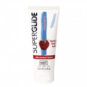 Съедобный лубрикант на водной основе с ароматом малины - 75 мл. - HOT - купить с доставкой в Находке