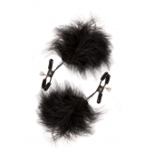 Зажимы для сосков с пухом FEATHERED NIPPLE CLAMPS - Blush Novelties - купить с доставкой в Находке