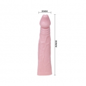 Телесная насадка с вибрацией Sex Expert - 18 см. - Sex Expert - в Находке купить с доставкой