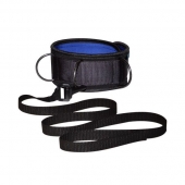 Чёрно-синий неопреновый ошейник с поводком - Sitabella - купить с доставкой в Находке