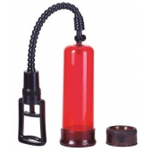 Вакуумная помпа с двумя сменными насадками NEW STAY HARD PUMP CLEAR RED - Seven Creations - в Находке купить с доставкой
