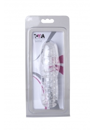 Прозрачная, закрытая насадка с шипами и точками - 13,5 см. - Toyfa Basic - в Находке купить с доставкой