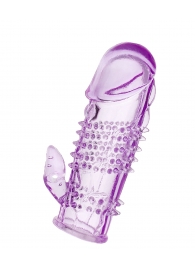 Фиолетовая насадка с коготком и шипами - 13 см. - Toyfa Basic - в Находке купить с доставкой