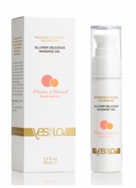 Универсальный массажный гель-смазка Allover Delicious Massage Gel с ароматом персика и аброкоса - 50 мл. - YESforLOV - купить с доставкой в Находке