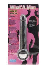 Чёрная насадка на пенис для анальной стимуляции WHATA MAN - 16 см. - Seven Creations - в Находке купить с доставкой