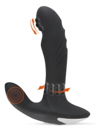 Черный вибромассажер простаты с функцией римминга Plug with Perineum Stimulator - 16,6 см. - Orion - в Находке купить с доставкой