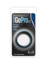 Черно-синее эрекционное кольцо Silicone Go Pro Cock Ring - Blush Novelties - в Находке купить с доставкой