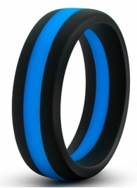 Черно-синее эрекционное кольцо Silicone Go Pro Cock Ring - Blush Novelties - в Находке купить с доставкой