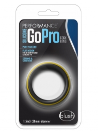 Черно-желтое силиконовое эрекционное кольцо Silicone Go Pro Cock Ring - Blush Novelties - в Находке купить с доставкой