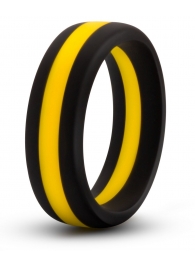 Черно-желтое силиконовое эрекционное кольцо Silicone Go Pro Cock Ring - Blush Novelties - в Находке купить с доставкой