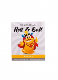Стимулирующий презерватив-насадка Roll   Ball Banana - Sitabella - купить с доставкой в Находке