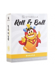 Стимулирующий презерватив-насадка Roll   Ball Banana - Sitabella - купить с доставкой в Находке
