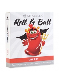Стимулирующий презерватив-насадка Roll   Ball Cherry - Sitabella - купить с доставкой в Находке